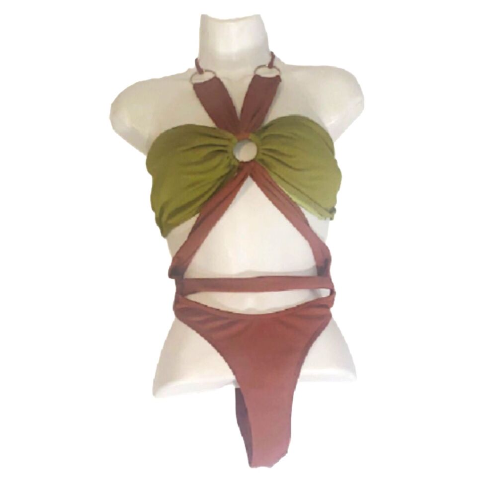 Icon Swim Halter Neck One Piece Swimsuit Size Large - Picture 3 of 6